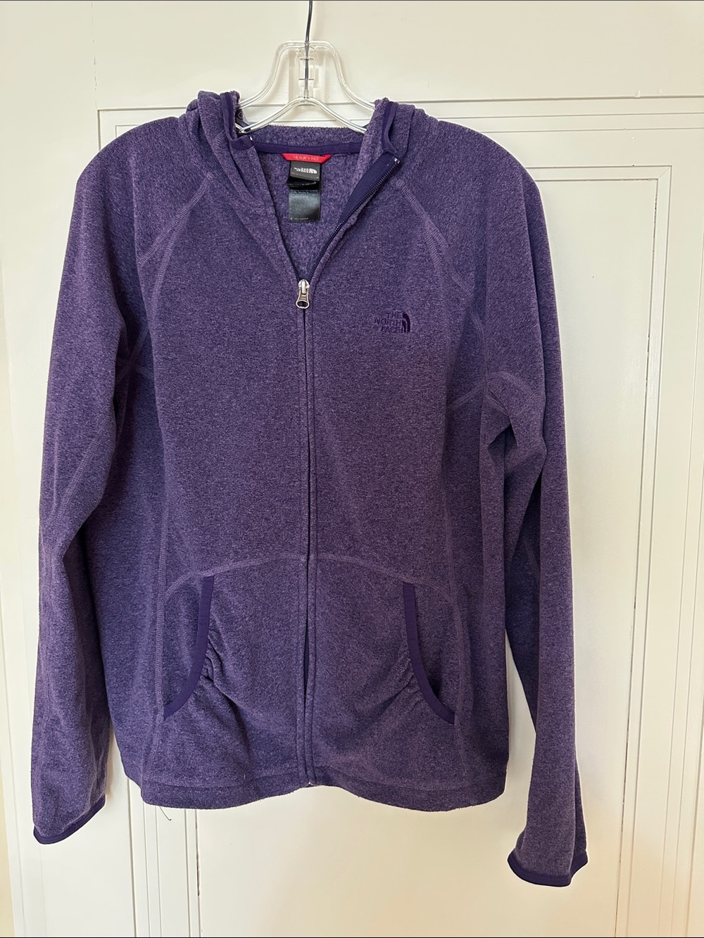 The North Face Heathered Purple Full-Zip Hooded Fleece Jacket